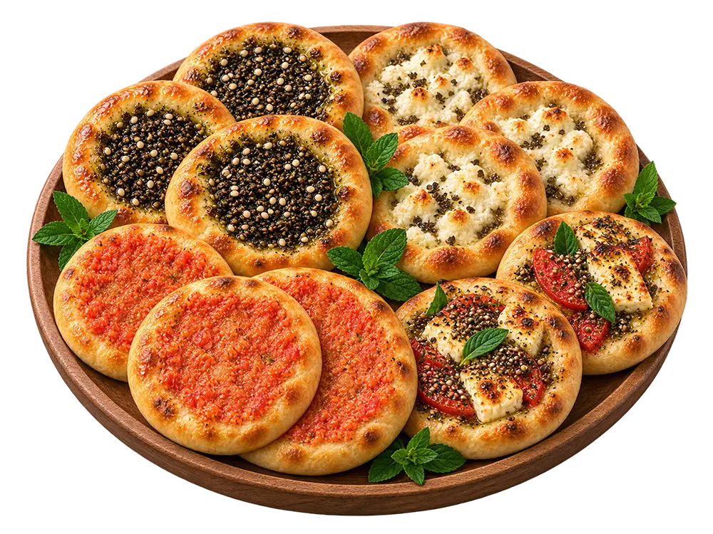 A tray of manakish